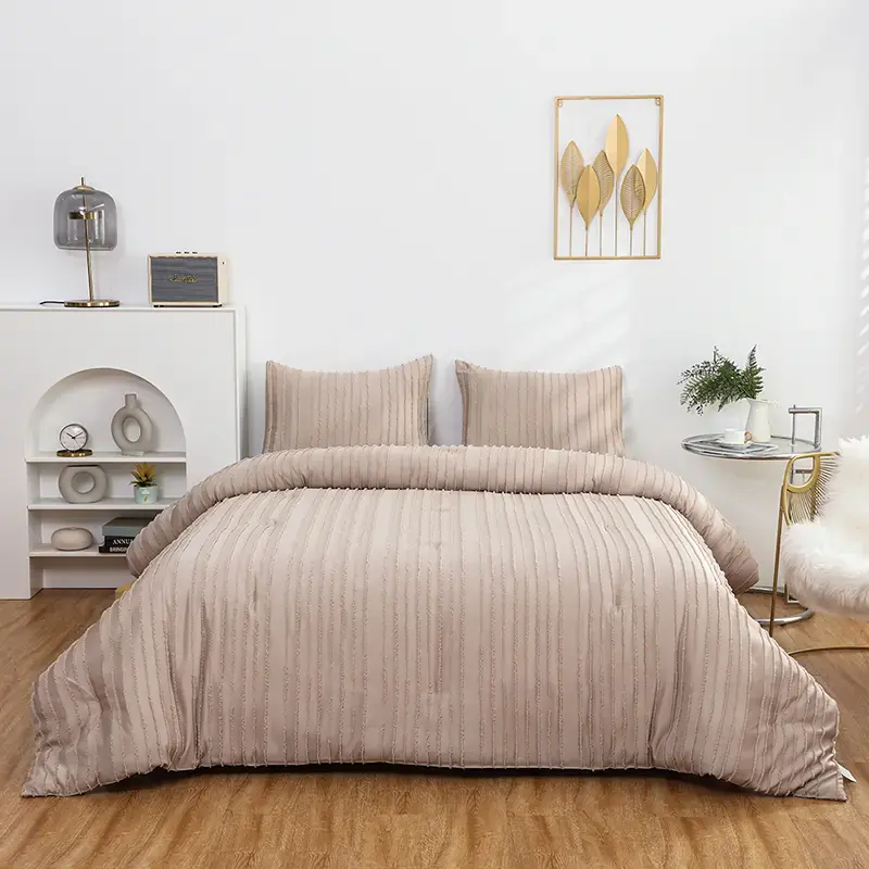 Pink Tufted Comforter Set