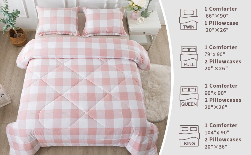 PLAID COMFORTER SET2